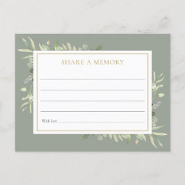 Tarjeta de Celebración de la Vida de Verdor Compar