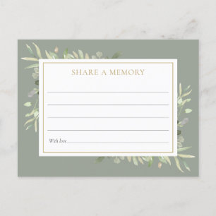 Tarjeta de Celebración de la Vida de Verdor Compar