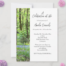 Tarjeta de Celebración de la Vida del Bosque de Ca