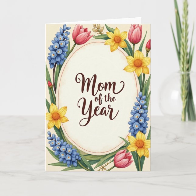 Tarjeta de Celebración de Mamá Botánica (Anverso)