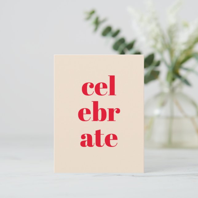 Tarjeta de celebración de Navidades (Anverso de pie)