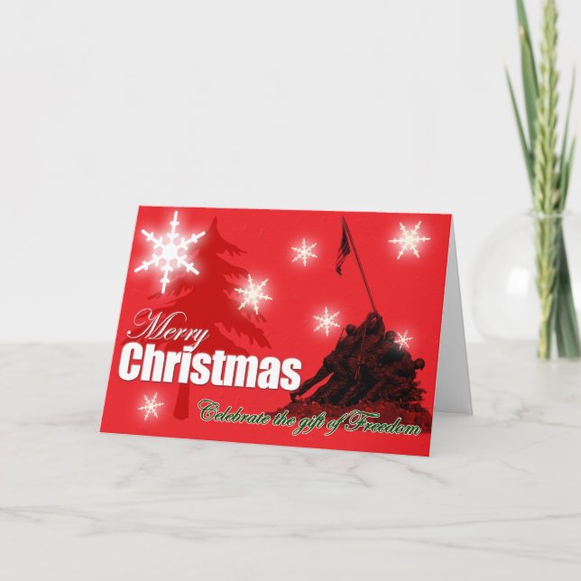 Tarjeta de celebración de Navidades militares de l (Anverso)