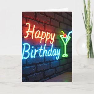 Tarjeta de Celebración de Neón