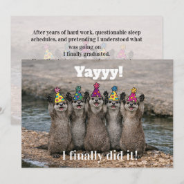 🎓 Tarjeta de Celebración de Nutria Traviesa Diver