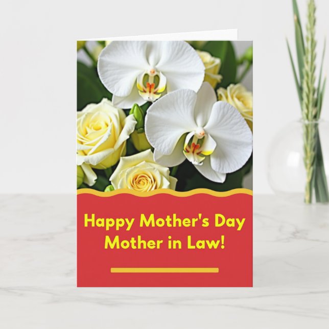 Tarjeta de Celebración de Orquídea Rayada (Anverso)
