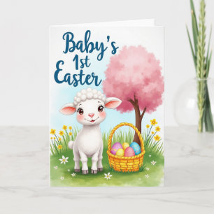 Tarjeta de Celebración de Ovejas en Primavera