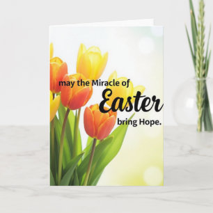 Tarjeta de Celebración de Pascua de Tulipanes de P