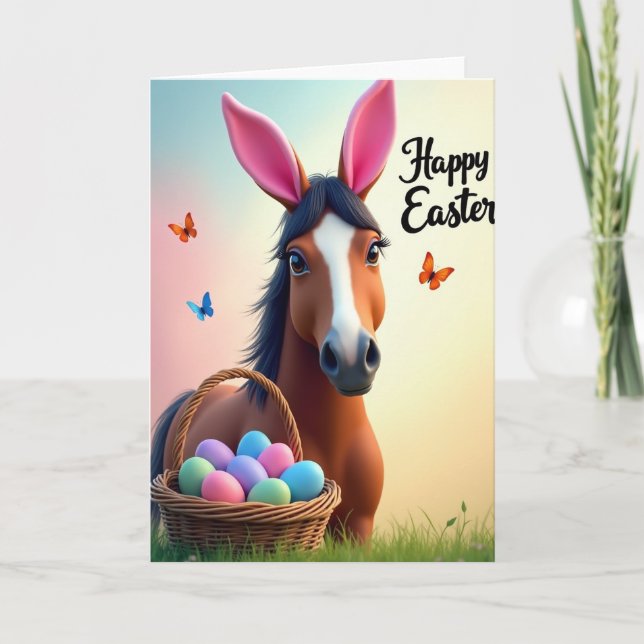 Tarjeta de Celebración de Pascua del Caballo (Anverso)