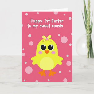 Tarjeta de Celebración de Pollito Adorable