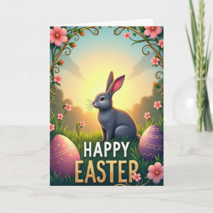 Tarjeta de Celebración de Prado de Conejos
