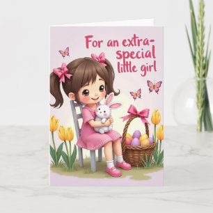 Tarjeta de Celebración de Primavera con Lazos Rosa