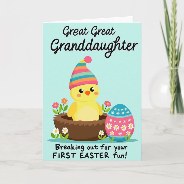 Tarjeta de Celebración de Primavera de Bebé Pájaro (Anverso)