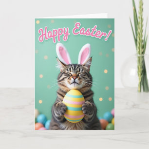 Tarjeta de Celebración de Primavera de Gato Adorab