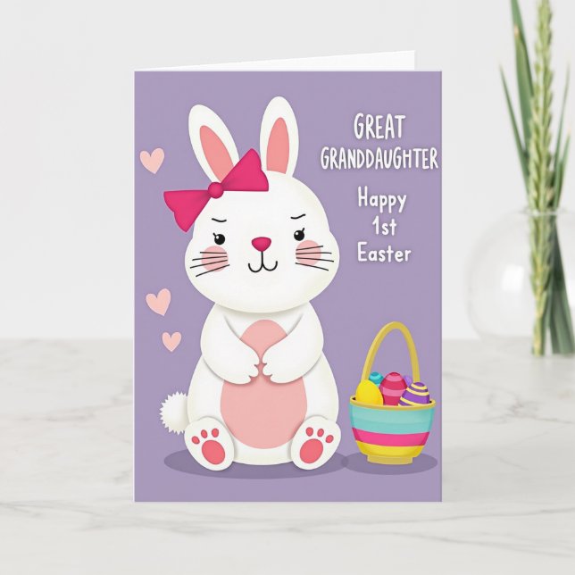 Tarjeta de Celebración de Primavera del Conejo (Anverso)