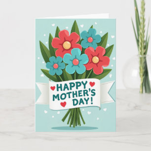 Tarjeta de Celebración de Ramo Floral