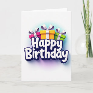 Tarjeta de Celebración de Regalos en 3D
