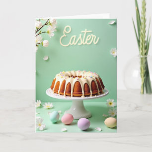 Tarjeta de Celebración de Torta de Primavera
