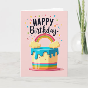 Tarjeta de Celebración de Torta Dulce