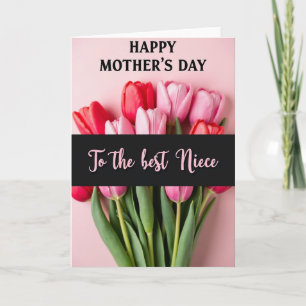 Tarjeta de Celebración de Tulipán Rayado