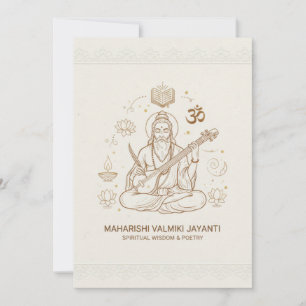 tarjeta de celebración de Valmiki jayanti