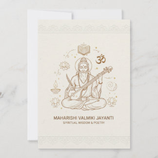 tarjeta de celebración de Valmiki jayanti