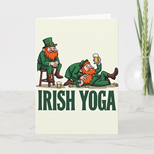 Tarjeta de Celebración de Yoga Irlandés (Anverso)