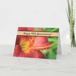 Tarjeta de celebración del 40 aniversario