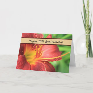 Tarjeta de celebración del 40 aniversario