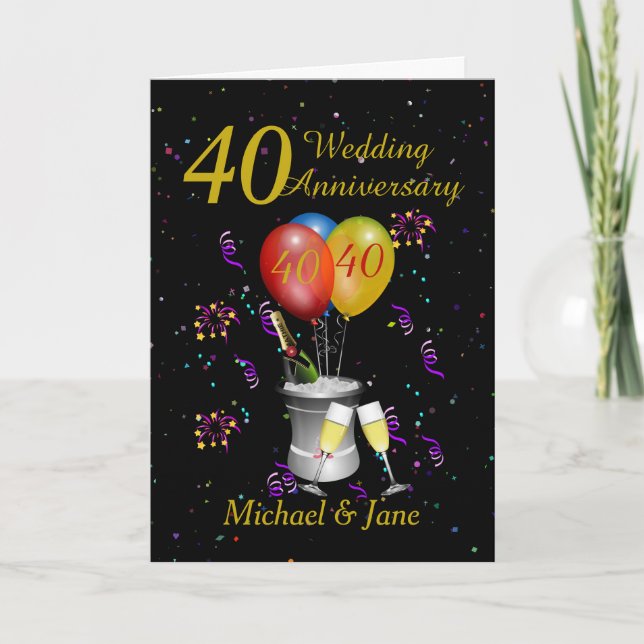 Tarjeta de celebración del 40° aniversario del Bod (Anverso)
