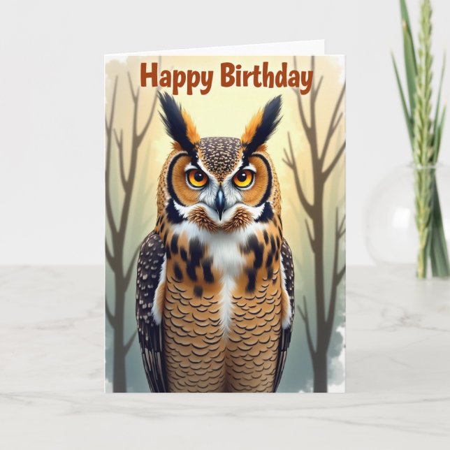 Tarjeta de Celebración del Búho Regio (Anverso)