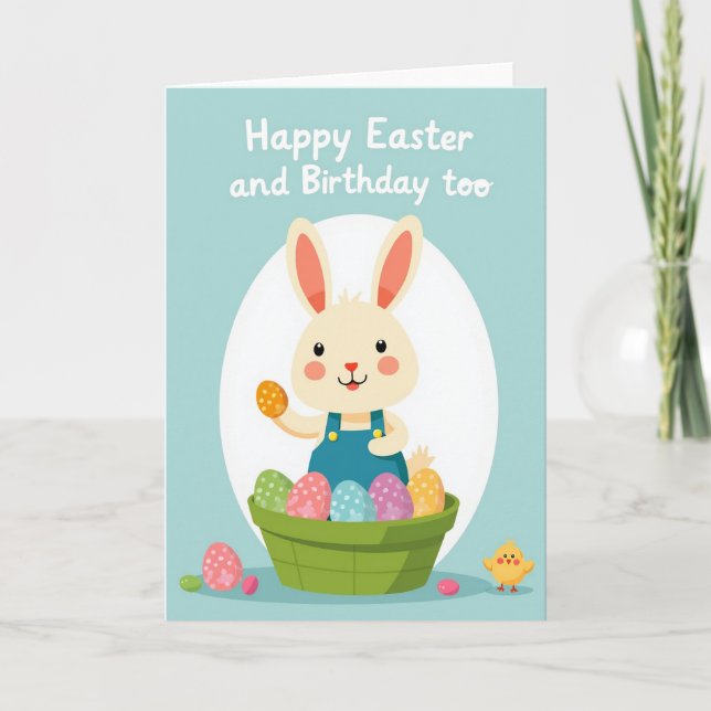 Tarjeta de Celebración del Conejo de Primavera (Anverso)