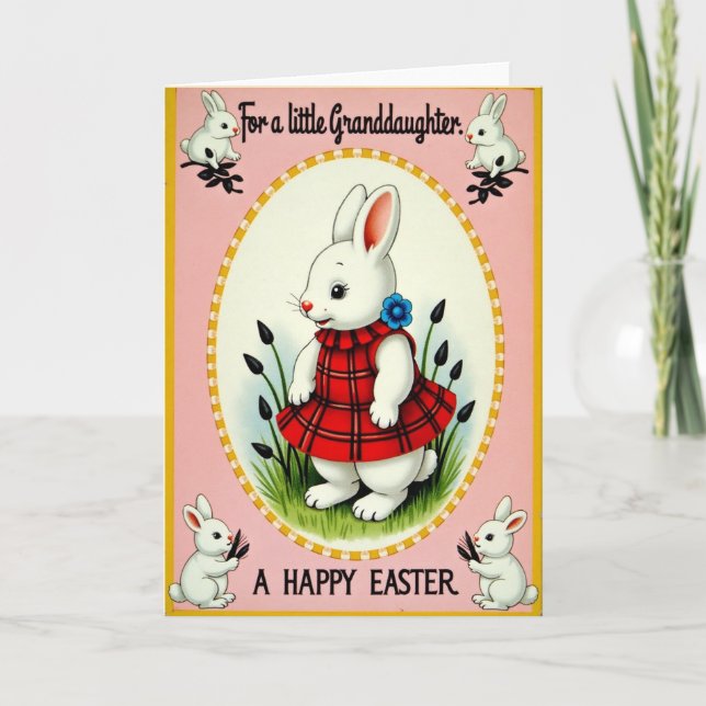 Tarjeta de Celebración del Conejo Encantador (Anverso)