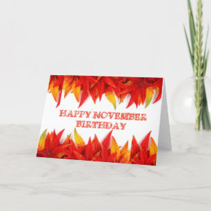 TARJETA DE "CELEBRACIÓN DEL CUMPLEAÑOS DE NOVIEMBR