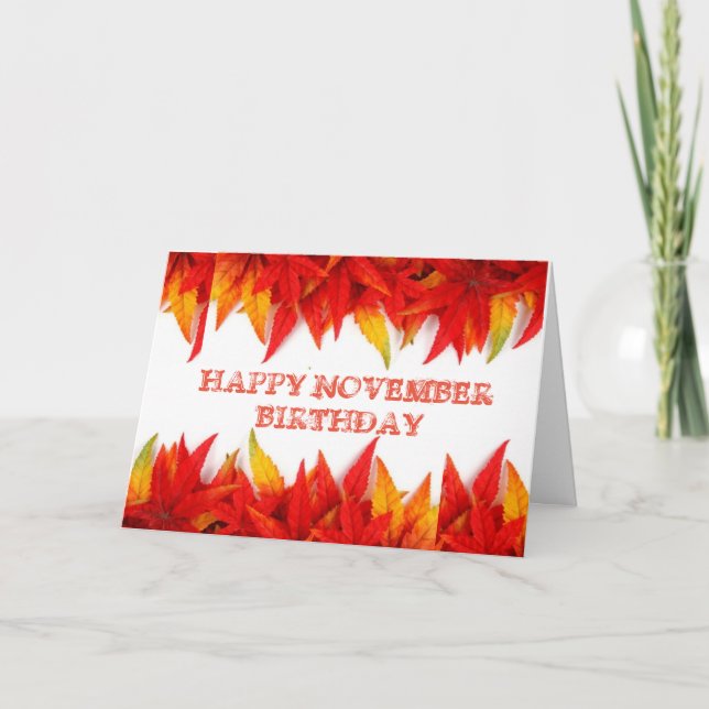 TARJETA DE "CELEBRACIÓN DEL CUMPLEAÑOS DE NOVIEMBR (Anverso)