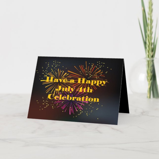 Tarjeta de celebración del Día de la Independencia (Anverso)
