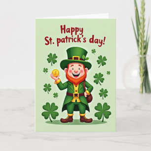 Tarjeta de Celebración del Duende Shamrock