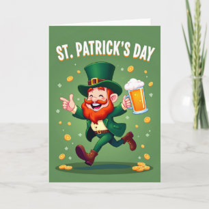 Tarjeta de Celebración del Duende Verde