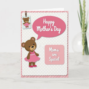 Tarjeta de Celebración del Oso de Rayas