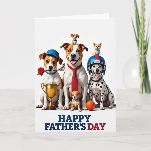 Tarjeta de Celebración del Papá Canino (Anverso)
