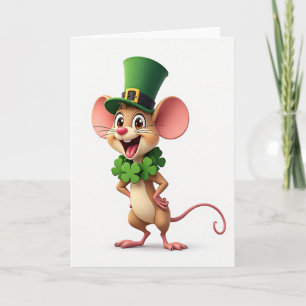Tarjeta de Celebración del Ratón de Trébol