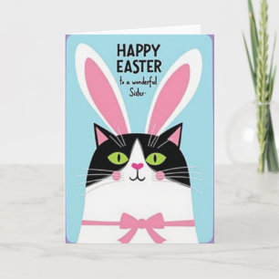 Tarjeta de Celebración Felina a Rayas