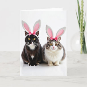 Tarjeta de Celebración Felina Elegante