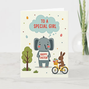 Tarjeta de Celebración Feliz del Elefante