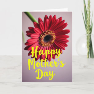 Tarjeta de Celebración Floral Carmesí