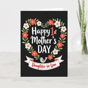 Tarjeta de Celebración Floral de Terciopelo