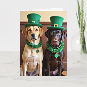 Tarjeta de Celebración Irlandesa de Labrador