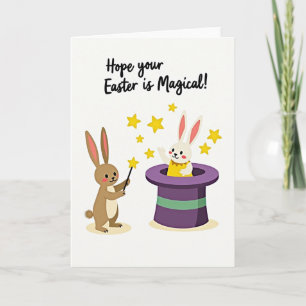 Tarjeta de Celebración Mágica de Pascua