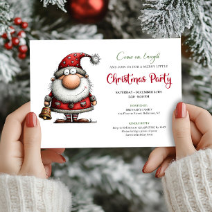 Tarjeta de Celebración Navideña de Santa Minimalis