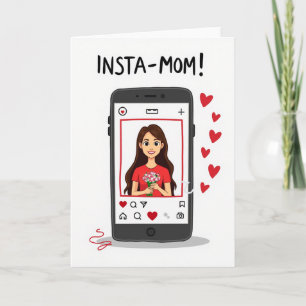 Tarjeta de Celebración para Mamá Moderna