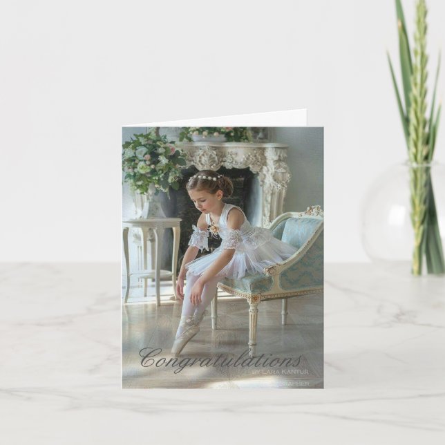 Tarjeta de Celebración Personalizada - Bailarina (Anverso)